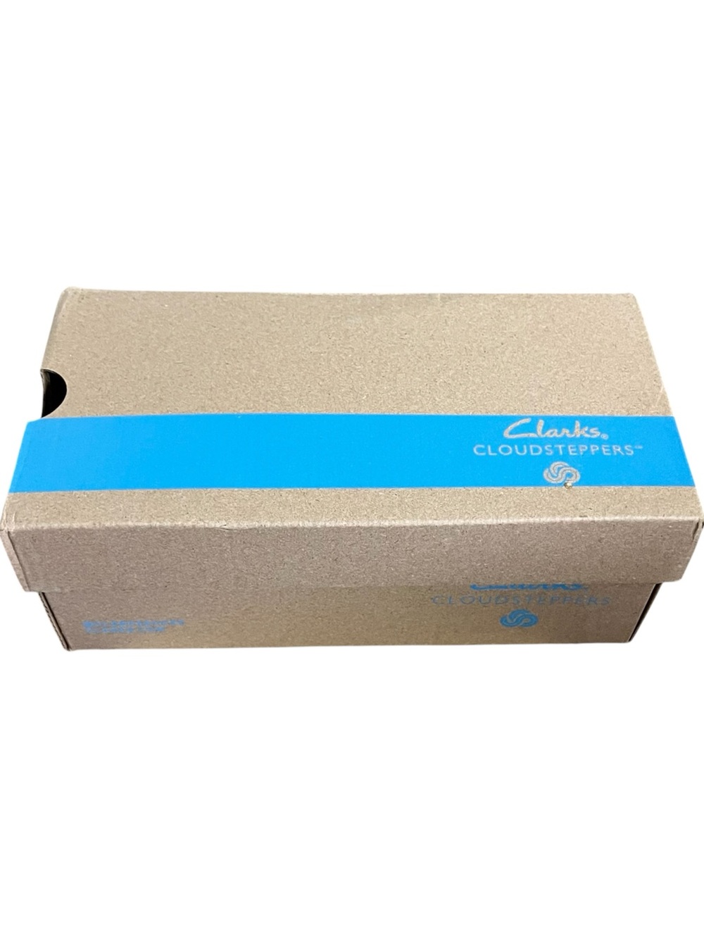 EMPTY Clarks Cloudsteppers Breeze Sea Navy Synthetic Sandals Size 6 Shoe Box
